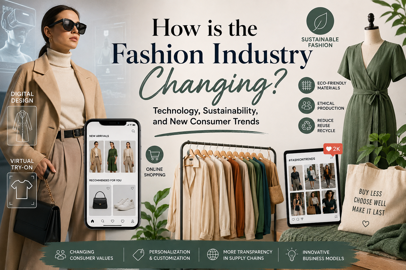 How is the fashion industry changing through technology, sustainability, and new consumer trends? 